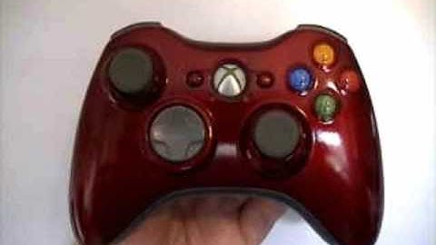 Modified Candy red Xbox 360 Controller with red led mod - kiwicupra