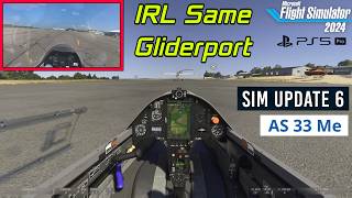 MSFS 24 Update 6 - Real vs Sim - AS 33 Me Glider Free Trial -Tow Plane Launch and Landings PS5 Pro