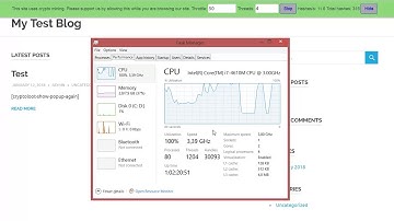 CoinImp Virtual Crypto Farm plugin for WordPress