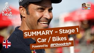 Stage 1 Summary - Car/Bike - Dakar 2017(Summary of Car category : NASSER AL-ATTIYAH (TOYOTA GAZOO RACING SA) won the stage in front of XAVIER PONS (DMAS SOUTH RACING) in second ..., 2017-01-02T22:17:42.000Z)