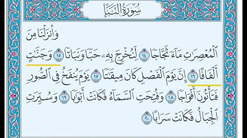 سورة النبأ من ١٤-٢٠ للاطفال مكررة ١٠مرات