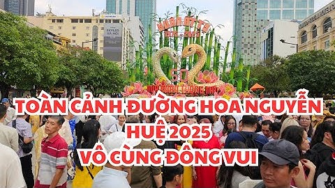 ĐƯỜNG HOA NGUYỄN HUỆ TẾT ẤT TỴ 2025: TOÀN CẢNH CHIỀU 29 TẾT, ĐÔNG NGHẸT RẤT VUI, TOÀN NGƯỜI ĐẸP
