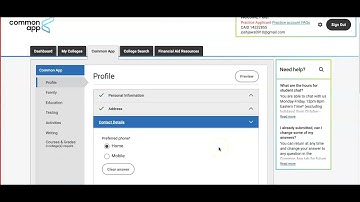 Common App - Profile & Family Sections