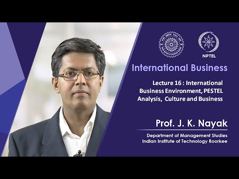 Lecture 16: International Business Environment, PESTEL Analysis, Culture and Business