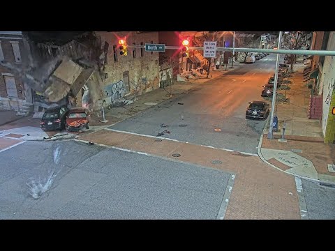 VIDEO | Fatal crash as fleeing car causes building collapse in Baltimore