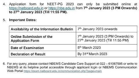 NEET PG 2023 Information Bulletin & Application Form | Official Notice from NBE #neetpg2023