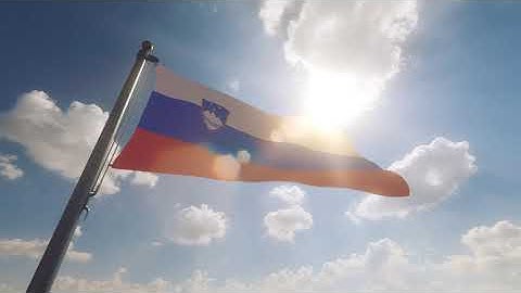 Slovenia Flag on Flagpole | Motion Background Animation Videos | No Copyright | Visual Effects.
