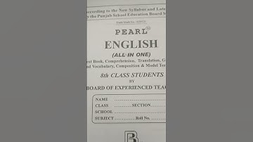 Pearl English Revision Test Papers 8th Class #pseb #finalterm2023