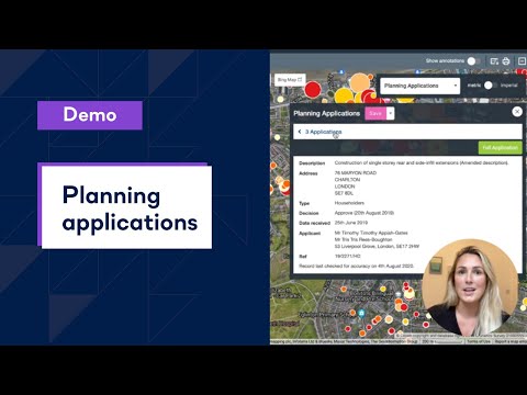 How to use the planning applications layer in LandInsight