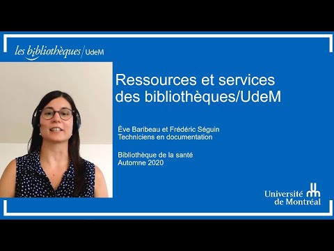 Ressources et services des BibliothèquesUdeM