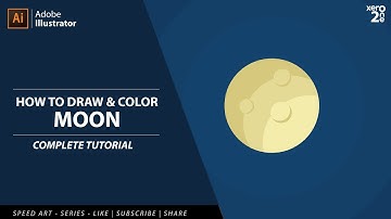 [Speed Art] Full moon flat design | Adobe Illustrator 2020 Tutorials | Illustration tutorial