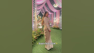 ✨Wedding trousseau Sequin Saree✨ How it looks? #shorts #saree