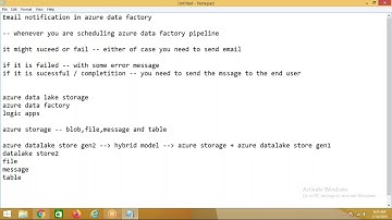 Email Notification   --  Azure Data Factory and Logic Apps