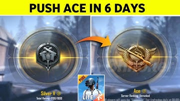 Reach Ace in 6 Days New Trick Pubg Mobile Lite ||  Pubg lite Rank Push tips and tricks