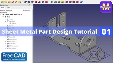 FreeCAD Sheet Metal Part Design Tutorial | FreeCAD Tutorial | FreeCAD Sheet Metal Workbench |