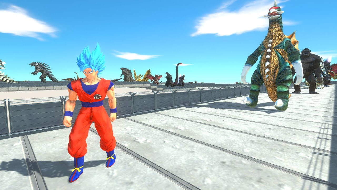 GOKU VS All Kaiju LAVA DEATH RUN - Animal Revolt Battle Simulator
