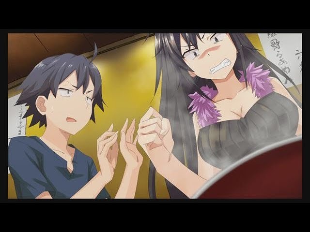 Hiratsuka Shizuka (平塚 静) passes down the final technique to Hikigaya  Hachiman (比企谷 八幡). (Oreegairu ep 2) – Yahari Bento