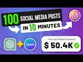 Bulk Create Posts with ChatGPT &amp; Canva AI - 100 Posts in 10 MINUTES