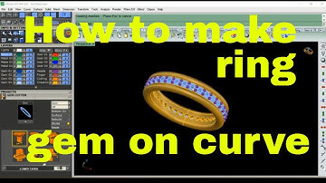 HOW TO MAKE RING  AND GEMS ON CURVE jewellery cad design rhino 5/6  matrix 8/9 #cad #jewellery