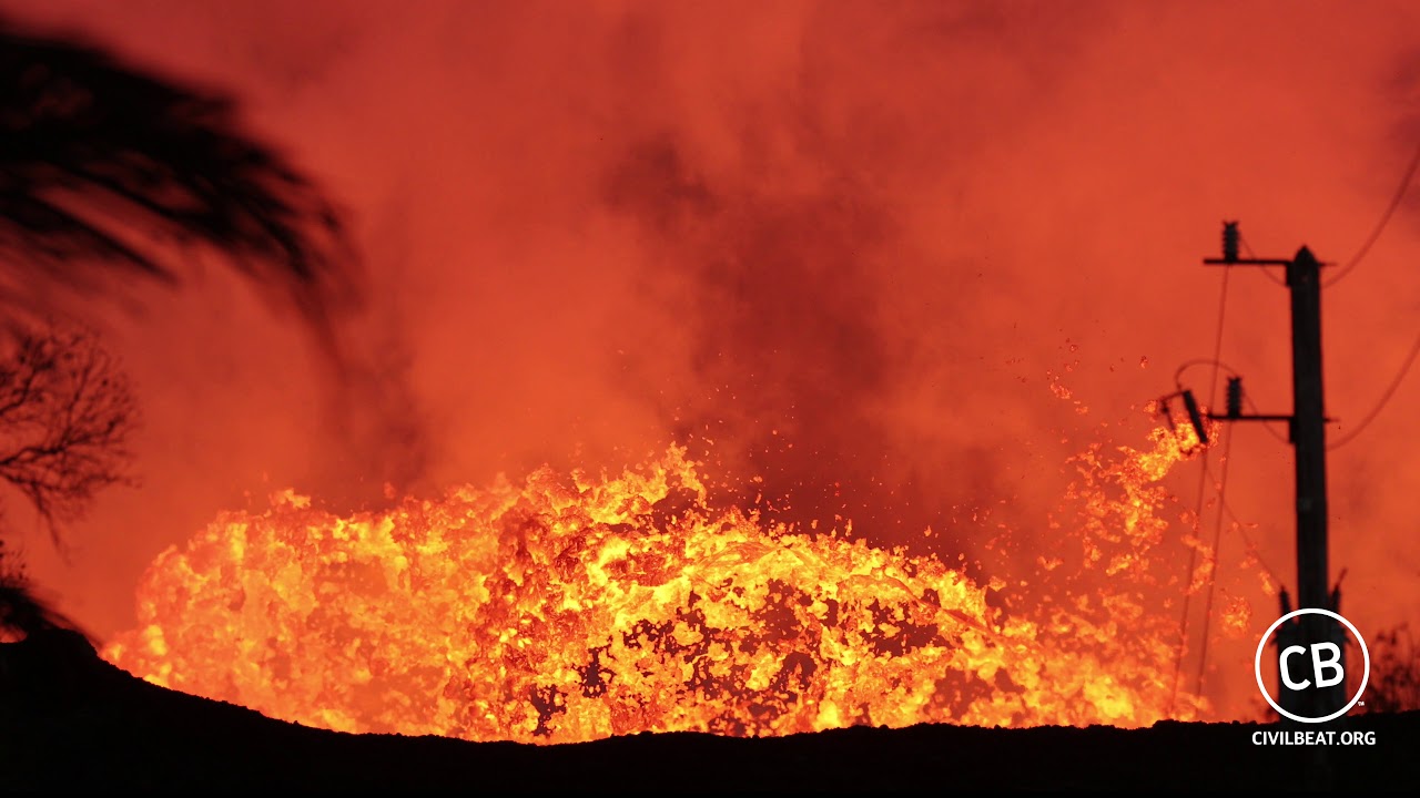 Up Close To Kilauea Lava Fissure 8 In Puna Hawaii