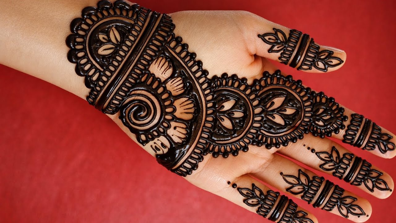 Easy & Simple front Hand Mehandi Design 
