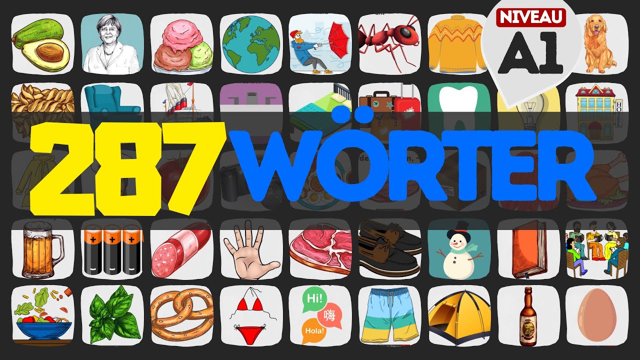  New Update #166 | 287 Wörter A1 | Wortschatz Deutsch | die wichtigsten Wörter auf Deutsch | German vocabulary