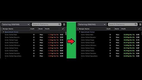 How to get TSM to show rank 6 crafting profit/loss