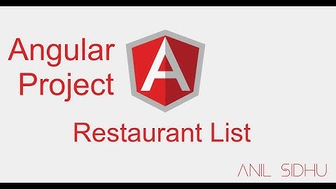 Angular project #5 Restaurant listing with fetch API
