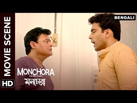 Abir Chatterjee's warning to his co-star Saswata Chatterjee | Monchora | Movie Scene