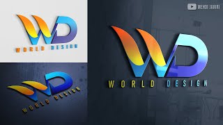 تصميم لوجو احترافي في الفوتوشوب | WD Logo Design in photoshop