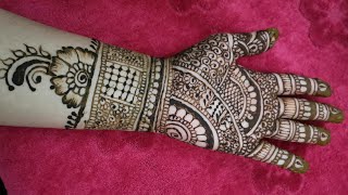 Wedding special dulhan/bridal mehndi design||front hand  mehndi design||semi bridal bharwa henna