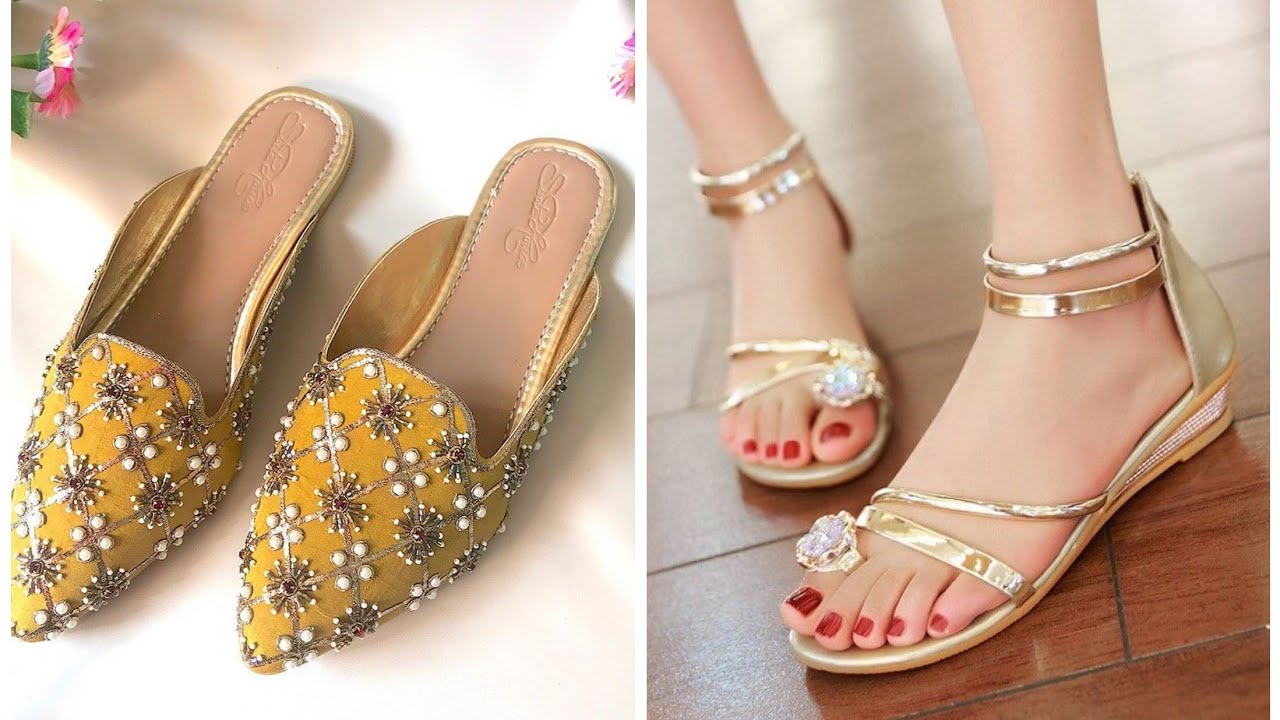 party wear flat footwear for ladies