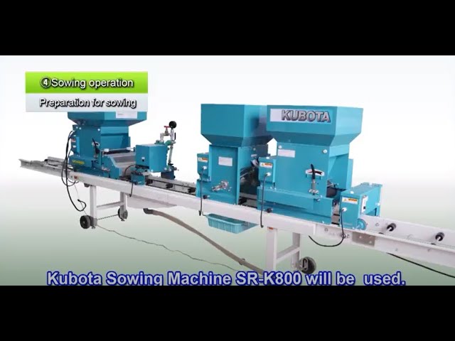 Raising Healthy Seedlings]Sowing operation -Manual sowing machine 