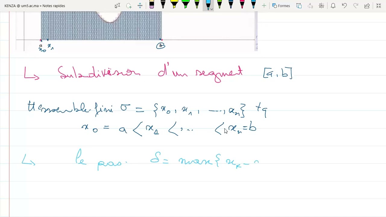 Analyse 2  - Séance publique :  Les intégrales de Riemann   (Prof Kenza 2026).