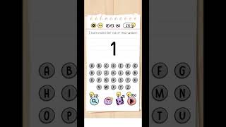 Brain Test Level 187 Walkthrough Solution I hate Maths! Get ride of the number!