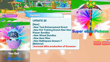 Clicker Mining Simulator Update 26 New Fox Rasing Event , Tools Enhancement Event , UGC and more