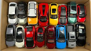 Box Full of Satisfying Diecast Cars 1 24 Models - Teslas Lamborghinis Toyotas Hondas Ford