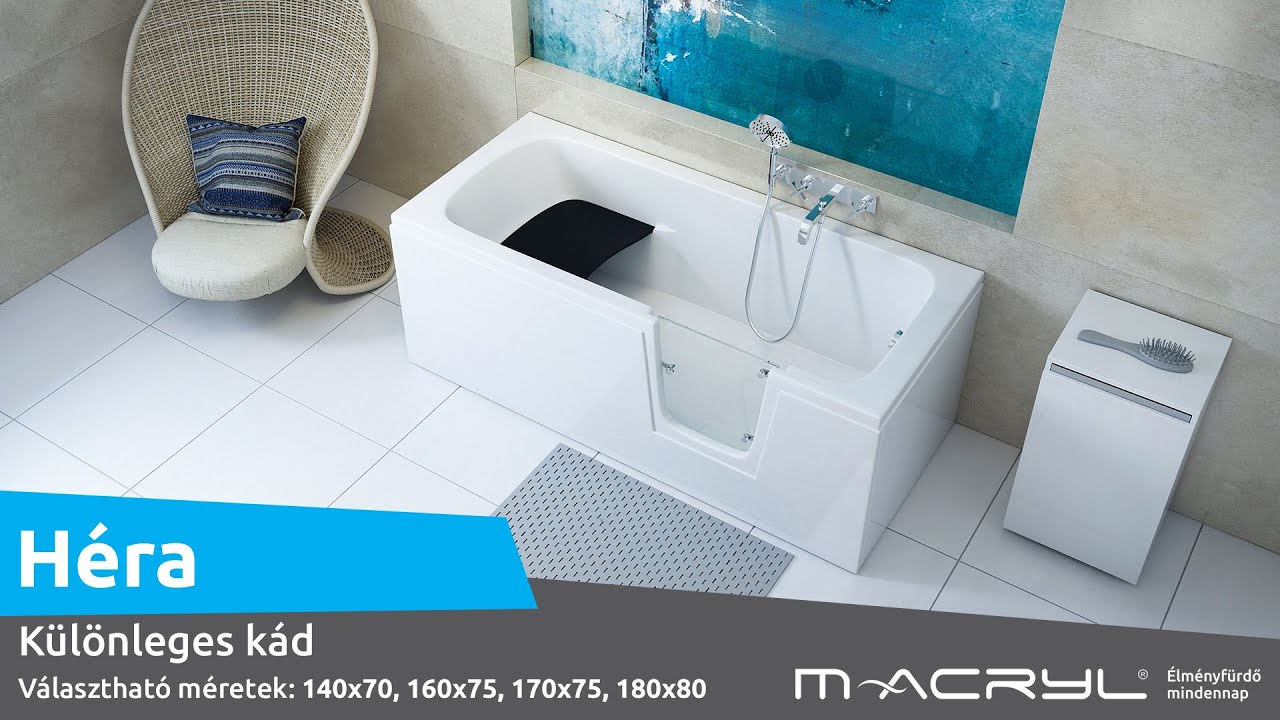 Héra mozgáskorlátozott akril kád - M-Acryl