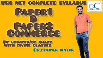 UGC NET Syllabus First Paper & Commerce Subject Specific