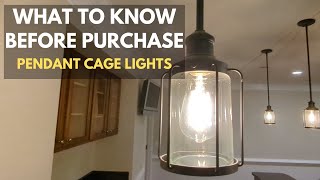 REVIEW Transitional Mini-Pendant Light with Cage and Clear Glass