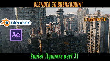 Blender City scene breakdown: CityBuildert3d Soviet Trailer setup #2