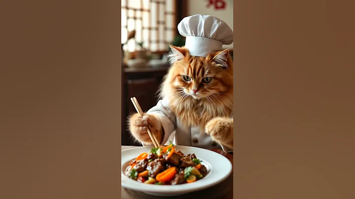 Watch the video about A cat that loves Chinese food. #cat #food #funny #ai #cats #cute #comedy #funnycats