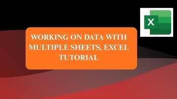 working on data with multiple sheets excel tutorial