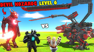 DEVIL KOZAROG vs SKIBIDI TOILET MONSTER vs CAMERAMAN LEVEL 6 UNIT in Animal Revolt Battle Simulator