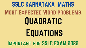 SSLC Board Exam 2022 | Target 75+ | Quadratic equations-Word Problems | Exp  by Sajid Ali in English