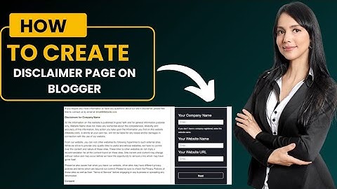 How to create disclaimer page on blogger|Disclaimer page for adscence approval