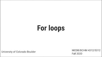 For loop