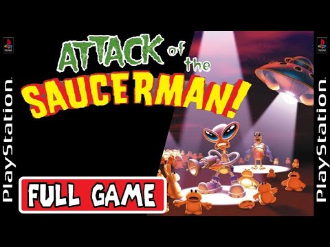 ATTACK OF THE SAUCERMAN FULL GAME [PS1] GAMEPLAY ( FRAMEMEISTER ) WALKTHROUGH