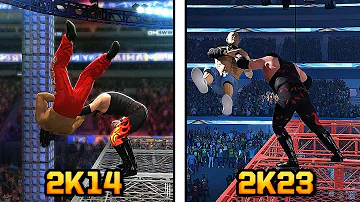 Best Extreme FINISHERS in WWE 2K14 Vs WWE 2K23 !!!