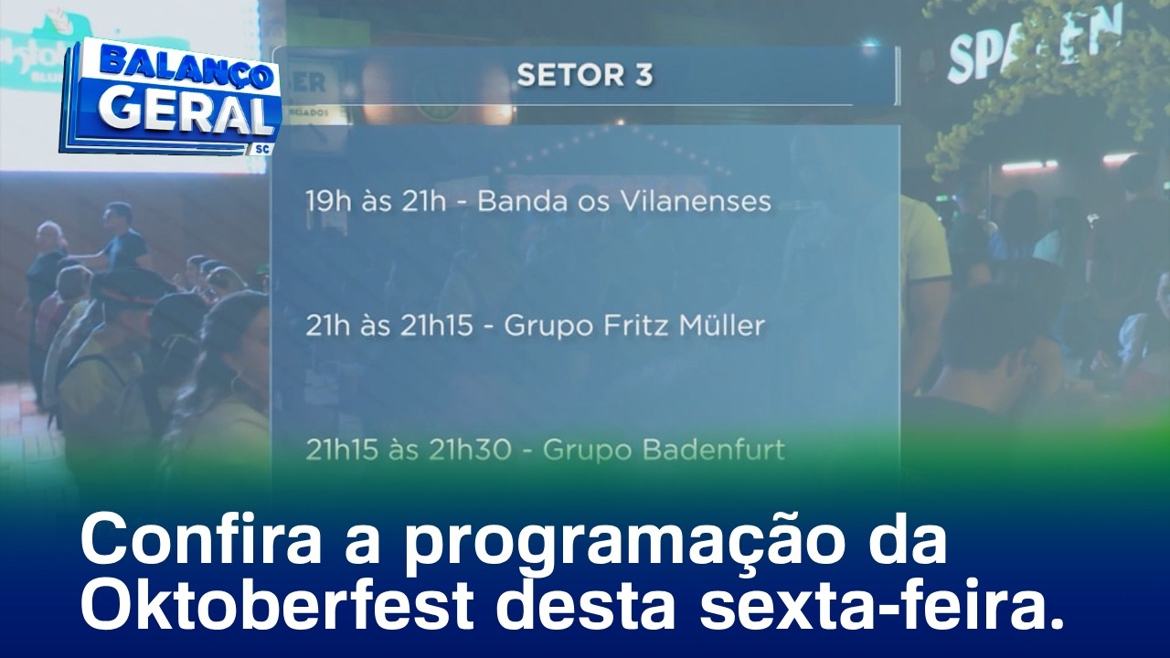 Vila Germânica: Confirma a programação de hoje